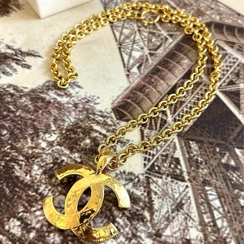 💗MYMluxurybag💗 Chanel 稀有 古董金頸鏈