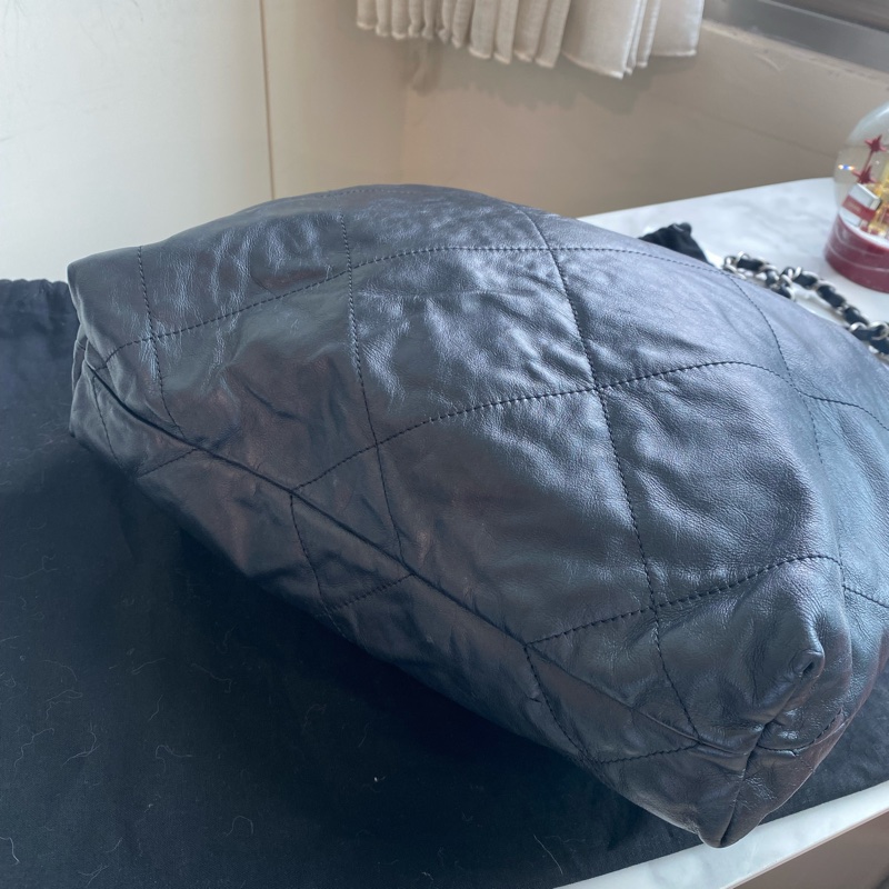 Chanel 22B 垃圾袋 黑銀小號-4