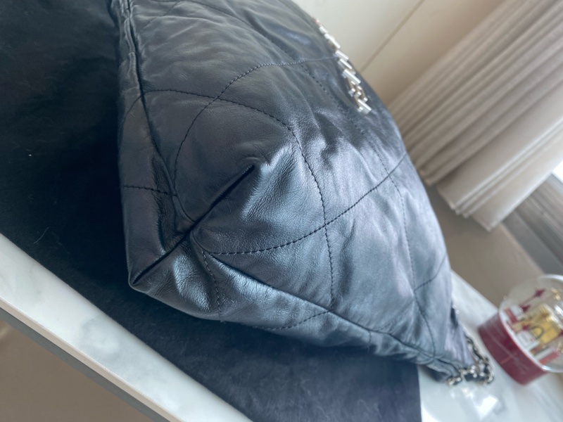 Chanel 22B 垃圾袋 黑銀小號-6