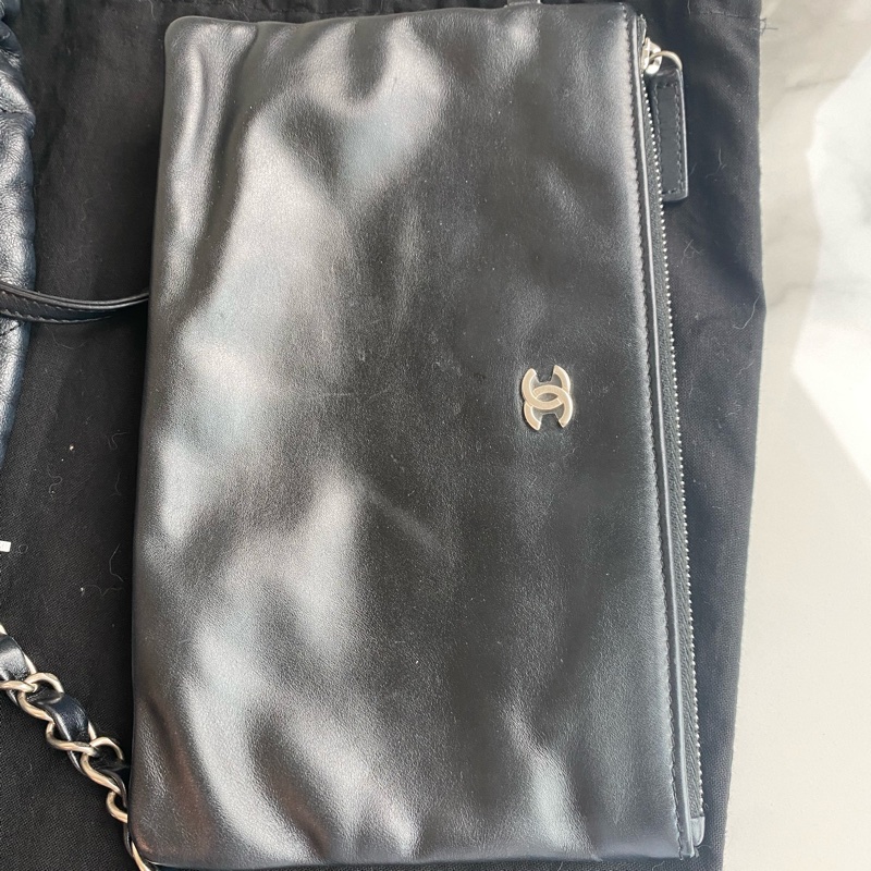 Chanel 22B 垃圾袋 黑銀小號-8