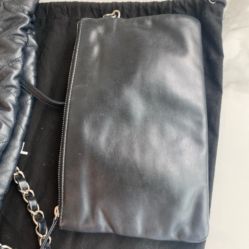 Chanel 22B 垃圾袋 黑銀小號-13