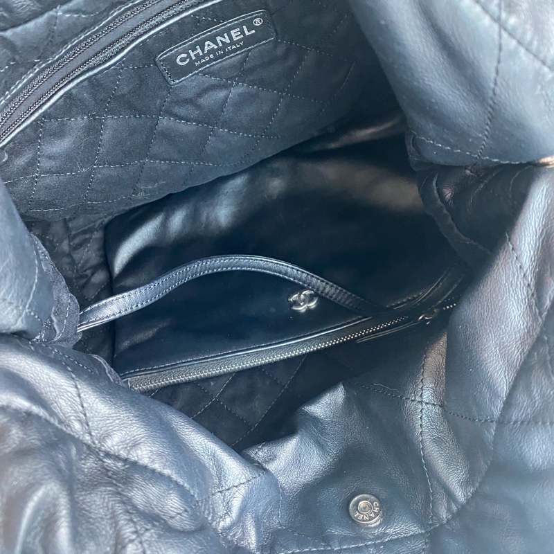 Chanel 22B 垃圾袋 黑銀小號-20