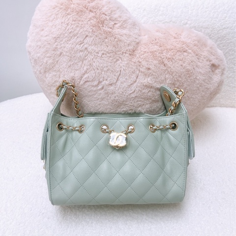 全新 Chanel 25 mini 限定色💕淺鼠尾草灰綠