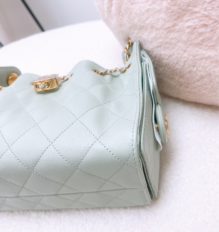 全新 Chanel 25 mini 限定色💕淺鼠尾草灰綠-2