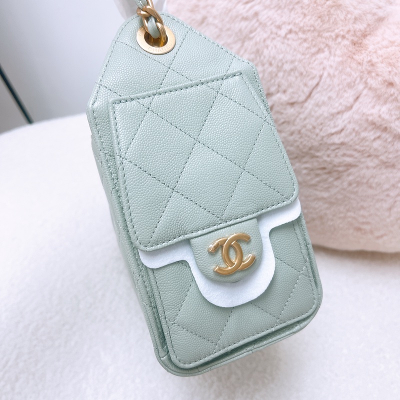 全新 Chanel 25 mini 限定色💕淺鼠尾草灰綠-3