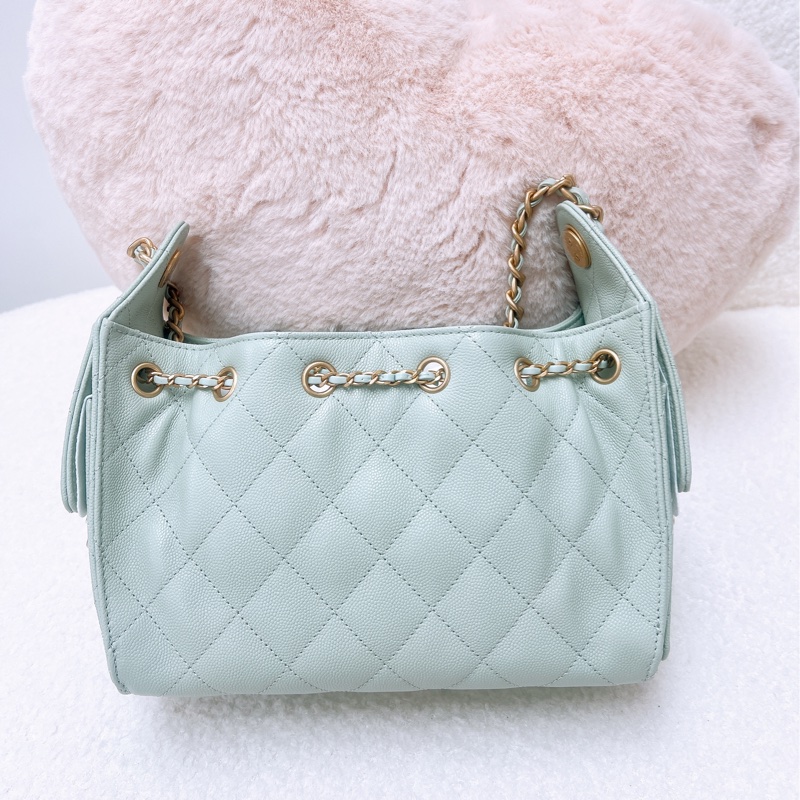 全新 Chanel 25 mini 限定色💕淺鼠尾草灰綠-4