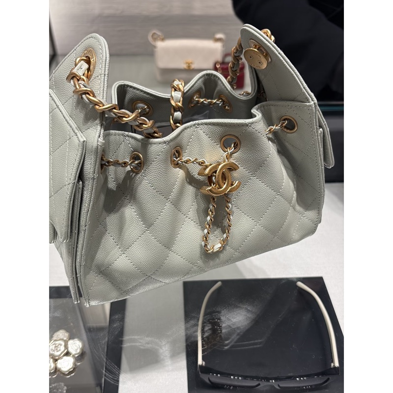 全新 Chanel 25 mini 限定色💕淺鼠尾草灰綠-7