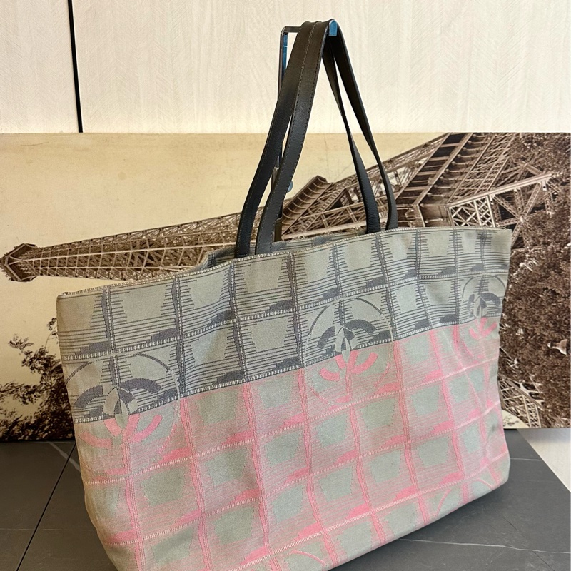 ♦️MYMluxurybag♦️ Chanel 42 cm 稀有 雙色 布袋 肩背袋-1