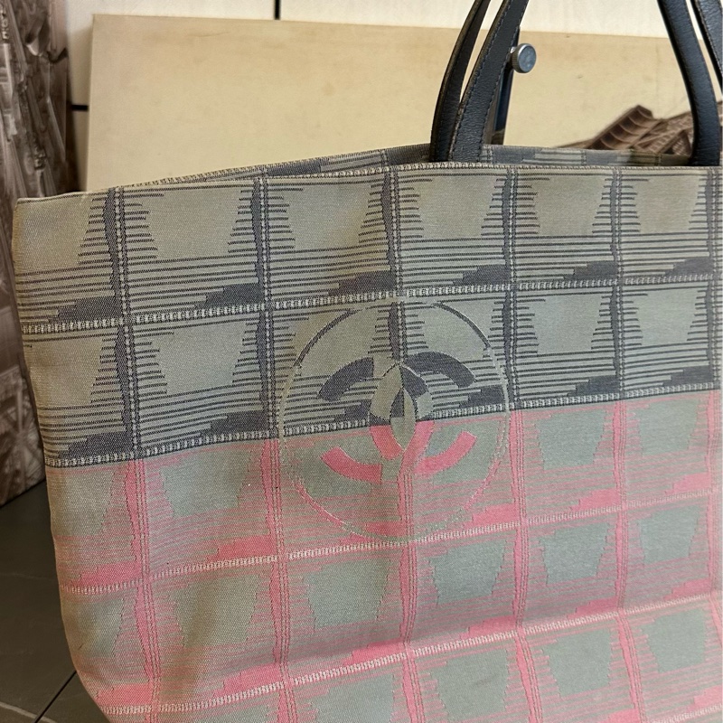 ♦️MYMluxurybag♦️ Chanel 42 cm 稀有 雙色 布袋 肩背袋-5