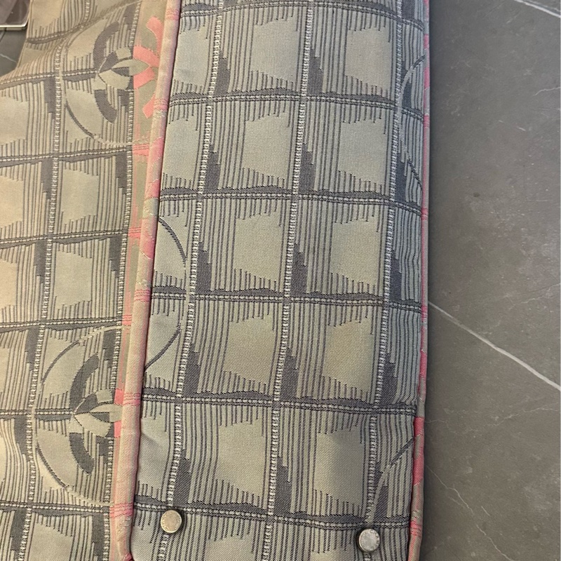 ♦️MYMluxurybag♦️ Chanel 42 cm 稀有 雙色 布袋 肩背袋-14