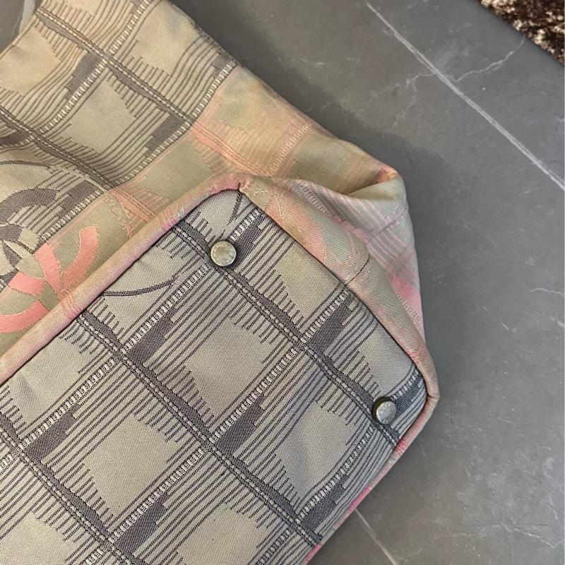 ♦️MYMluxurybag♦️ Chanel 42 cm 稀有 雙色 布袋 肩背袋-18