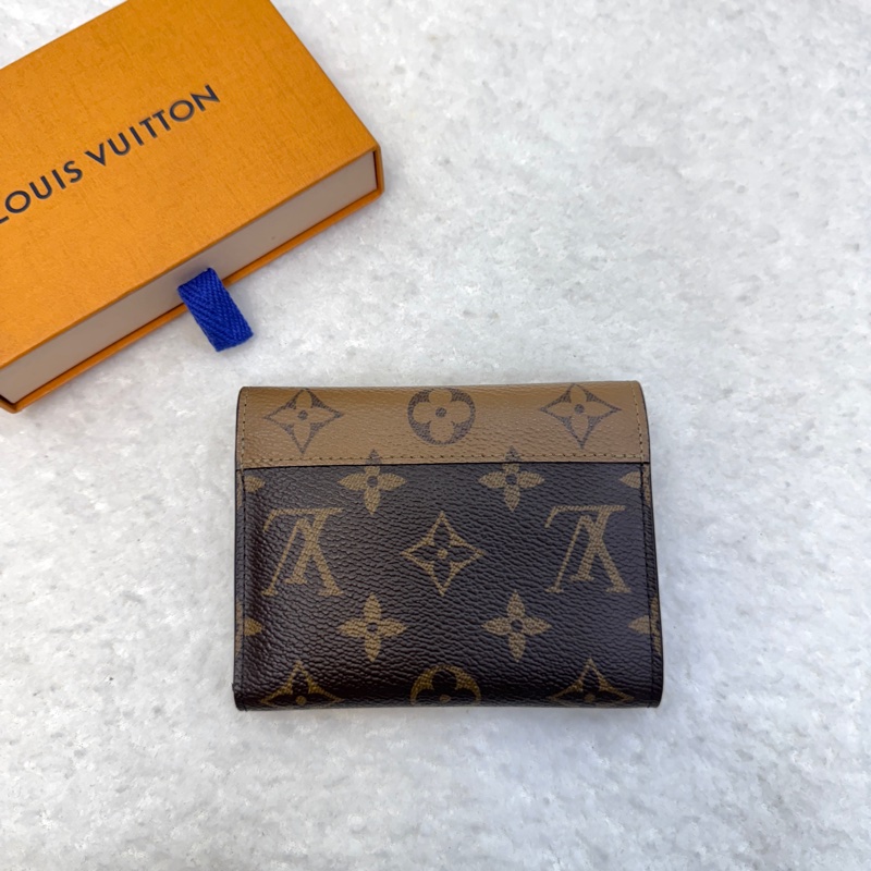 LV路易威登 Victorine短夾 Monogram老花拚色三折短夾 金釦零錢短夾 M81557-1