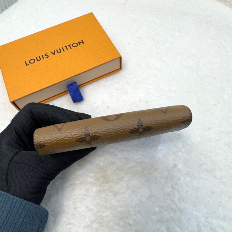 LV路易威登 Victorine短夾 Monogram老花拚色三折短夾 金釦零錢短夾 M81557-4