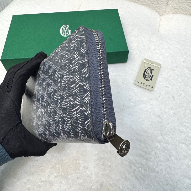 戈雅德長夾 Goyard Matignon GM 灰色ㄇ型拉鍊長夾 大容量皮夾-3