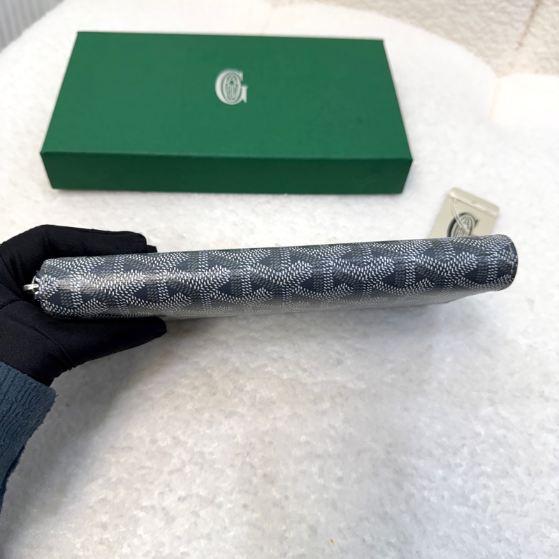 戈雅德長夾 Goyard Matignon GM 灰色ㄇ型拉鍊長夾 大容量皮夾-5