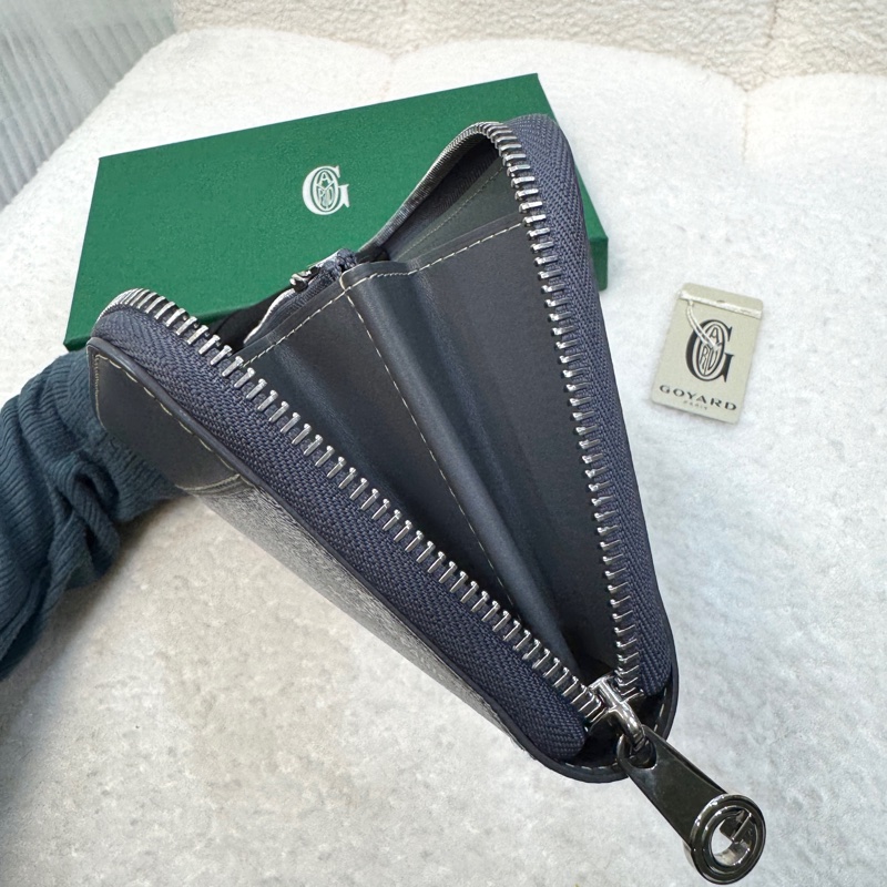 戈雅德長夾 Goyard Matignon GM 灰色ㄇ型拉鍊長夾 大容量皮夾-11