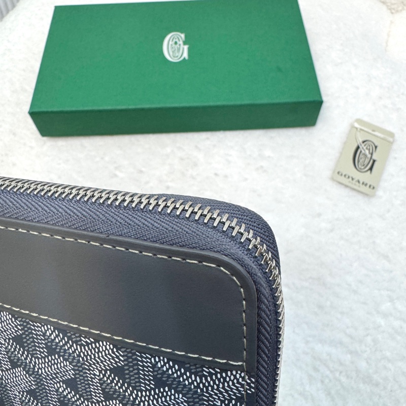 戈雅德長夾 Goyard Matignon GM 灰色ㄇ型拉鍊長夾 大容量皮夾-14