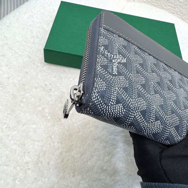 戈雅德長夾 Goyard Matignon GM 灰色ㄇ型拉鍊長夾 大容量皮夾-16