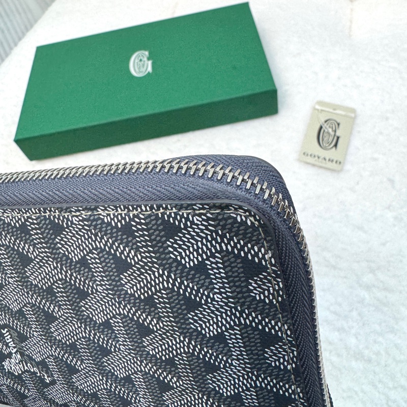 戈雅德長夾 Goyard Matignon GM 灰色ㄇ型拉鍊長夾 大容量皮夾-18