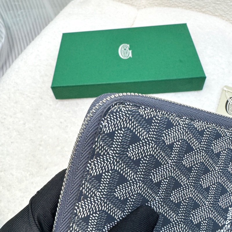 戈雅德長夾 Goyard Matignon GM 灰色ㄇ型拉鍊長夾 大容量皮夾-20