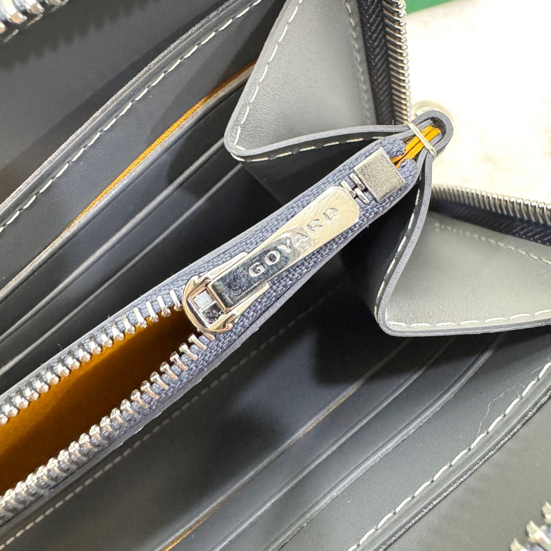 戈雅德長夾 Goyard Matignon GM 灰色ㄇ型拉鍊長夾 大容量皮夾-21