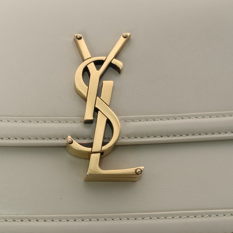 SAINT LAURENT SolferinoBox小號19米白色牛皮金扣-4