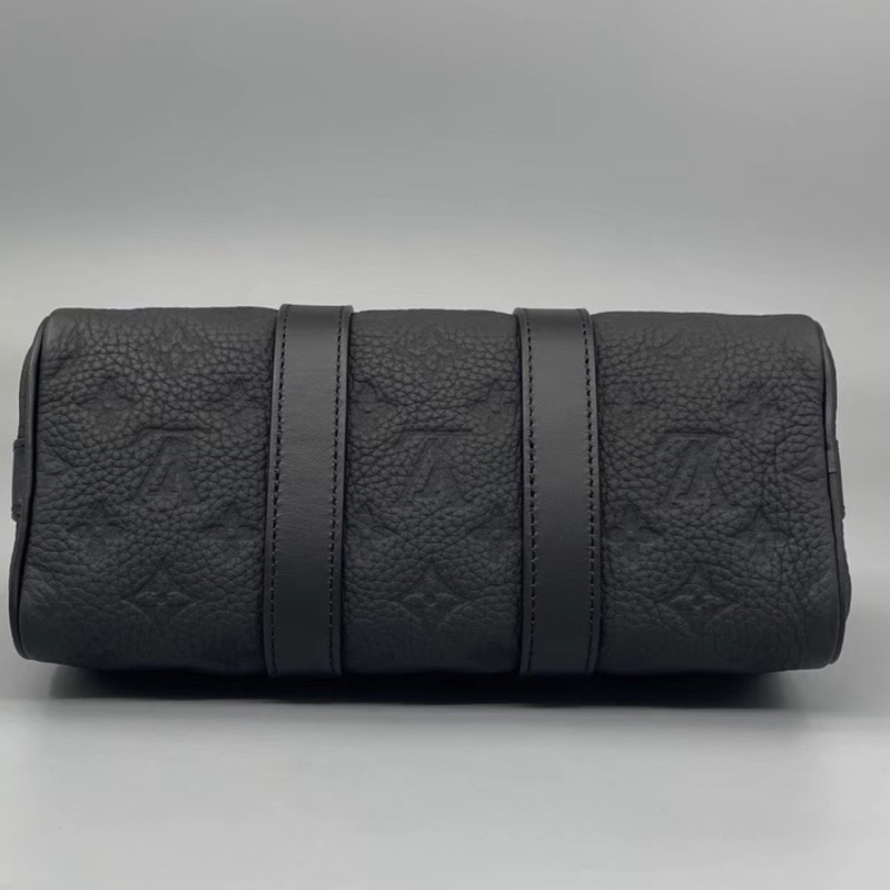 🥷Louis Vuitton 路易威登 KEEPALL25全皮黑武士手提斜挎包⚽️🎱純芯片尺寸25*14 A5462-12