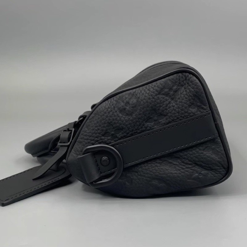 🥷Louis Vuitton 路易威登 KEEPALL25全皮黑武士手提斜挎包⚽️🎱純芯片尺寸25*14 A5462-13