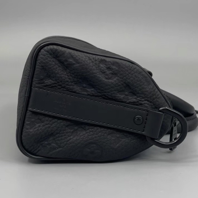 🥷Louis Vuitton 路易威登 KEEPALL25全皮黑武士手提斜挎包⚽️🎱純芯片尺寸25*14 A5462-14