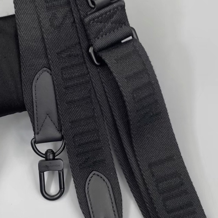 🥷Louis Vuitton 路易威登 KEEPALL25全皮黑武士手提斜挎包⚽️🎱純芯片尺寸25*14 A5462-17