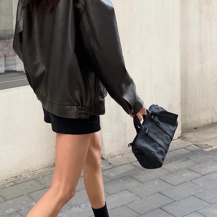 🥷Louis Vuitton 路易威登 KEEPALL25全皮黑武士手提斜挎包⚽️🎱純芯片尺寸25*14 A5462-27