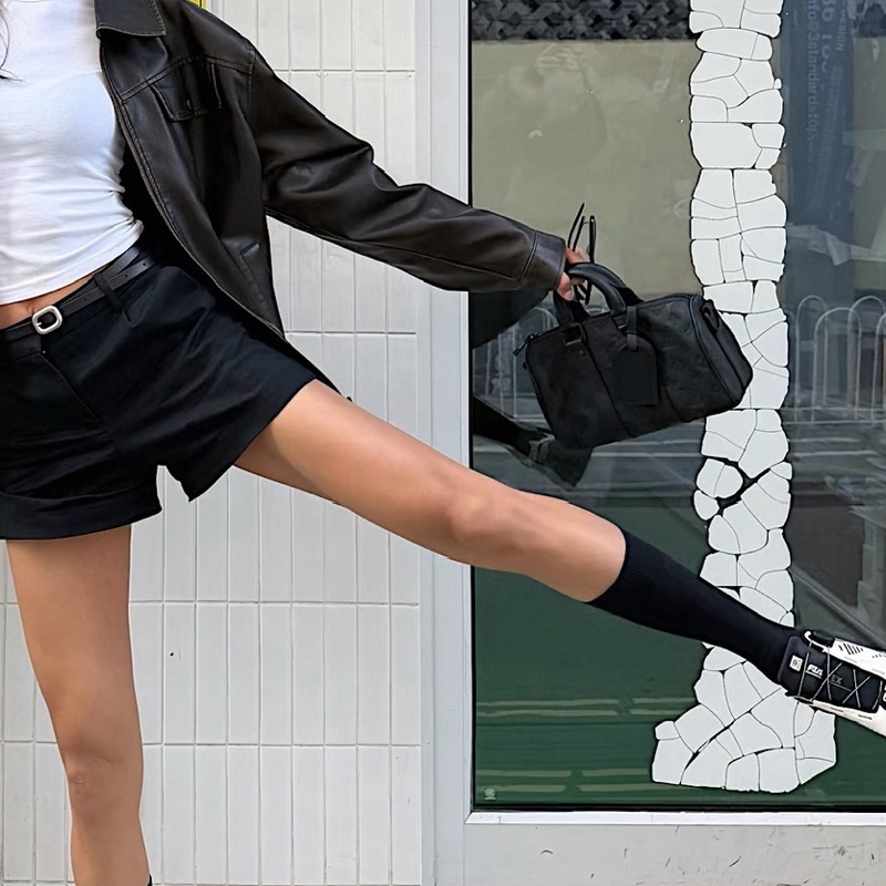 🥷Louis Vuitton 路易威登 KEEPALL25全皮黑武士手提斜挎包⚽️🎱純芯片尺寸25*14 A5462-31