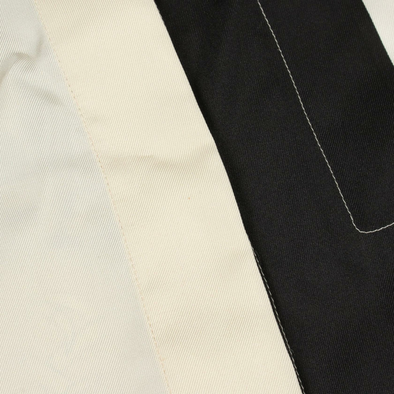 愛馬仕 Twillaine EX-LIBRIS 立領長袖襯衫 #42 絲質黑色二手-7