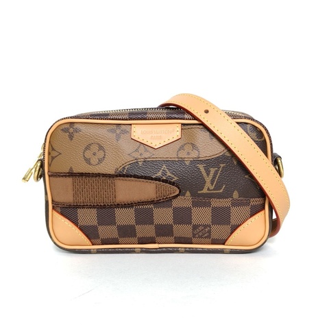 LOUIS VUITTON Trocadéromini相機包老花PVC晶片nigo聯名款