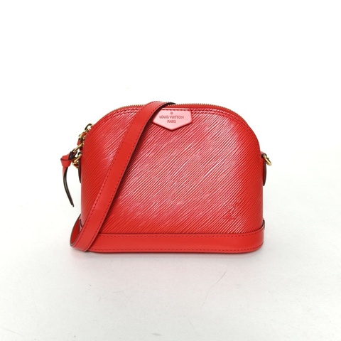 LOUIS VUITTON ALMA貝殼包Mini21紅色EPI水波紋牛皮2019