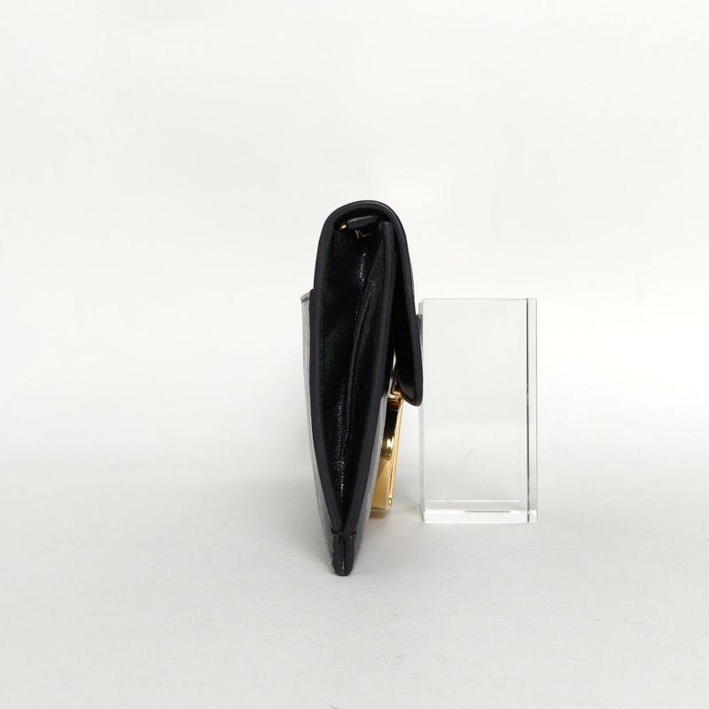 DIOR 黑色牛皮金扣2019蒙田法棍woc鏈條包-1