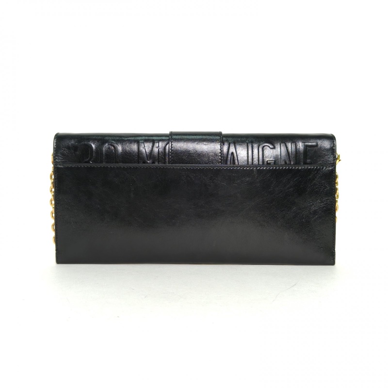 DIOR 黑色牛皮金扣2019蒙田法棍woc鏈條包-2