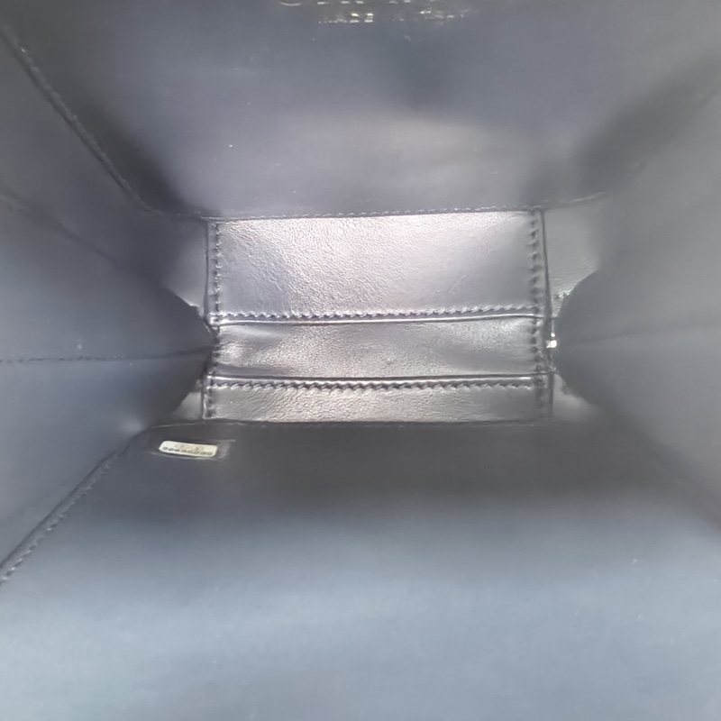 CHANEL VanityCase相機包豎版拼色毛呢30開淺金扣-5