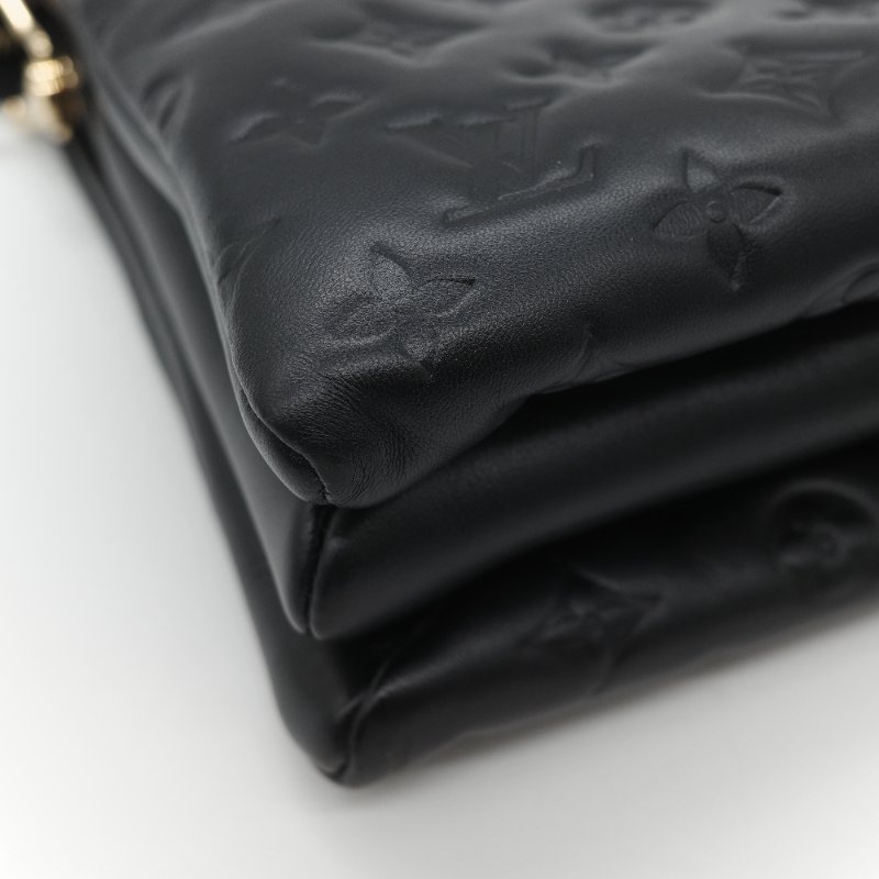 Louis Vuitton 路易威登 Coussin PM 黑色 羊皮 金鍊 帆布肩帶 鏈條肩帶 單肩包 斜挎包-8