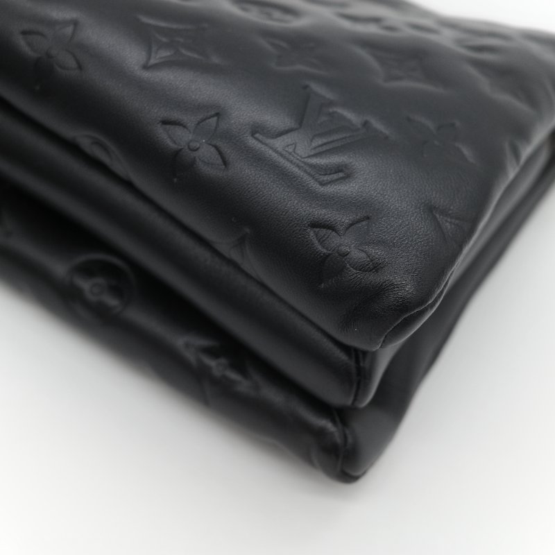 Louis Vuitton 路易威登 Coussin PM 黑色 羊皮 金鍊 帆布肩帶 鏈條肩帶 單肩包 斜挎包-9