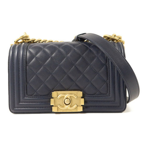 CHANEL 牛皮皮革Boy 20鏈帶肩背袋