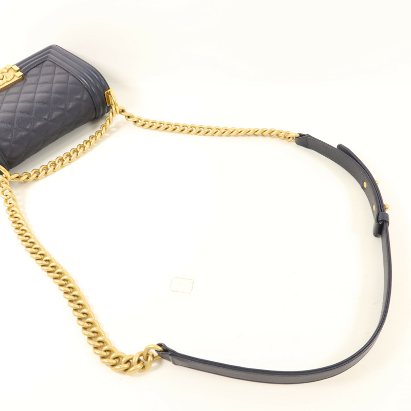 CHANEL 牛皮皮革Boy 20鏈帶肩背袋-8