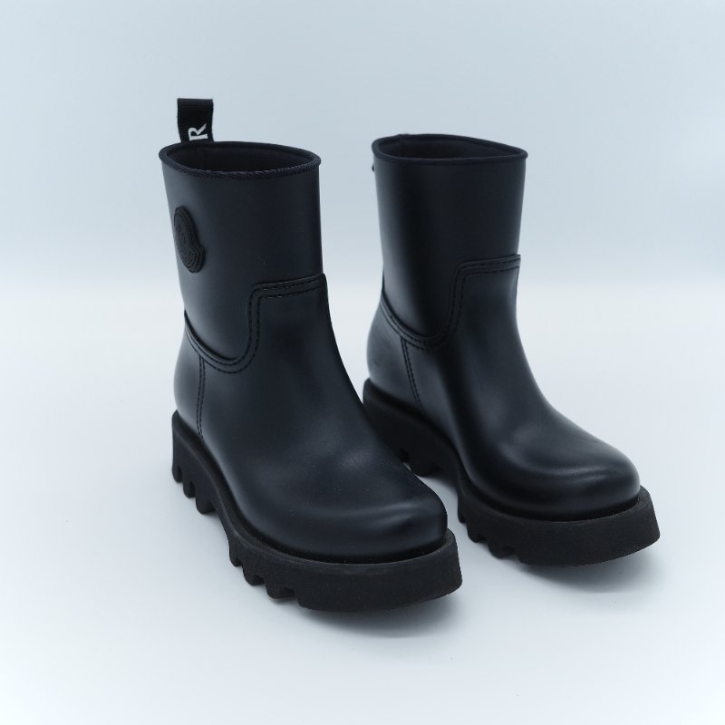 Moncler 蒙克萊 Ginette Rain Boots  黑色橡膠 厚底鋸齒雨靴-2
