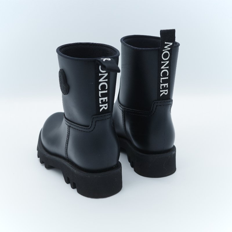 Moncler 蒙克萊 Ginette Rain Boots  黑色橡膠 厚底鋸齒雨靴-3