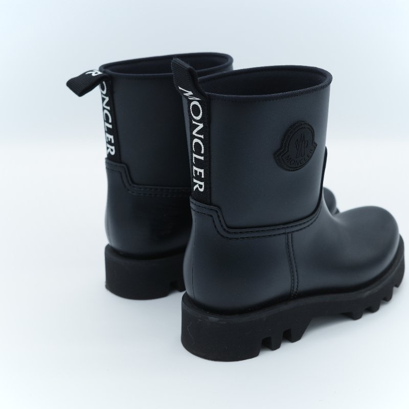 Moncler 蒙克萊 Ginette Rain Boots  黑色橡膠 厚底鋸齒雨靴-4
