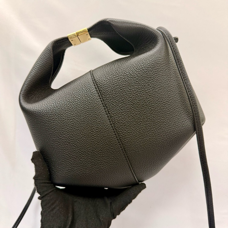 POLENE BERI 小號兩用黑色皮革包 黑色(可手提/斜背)-0