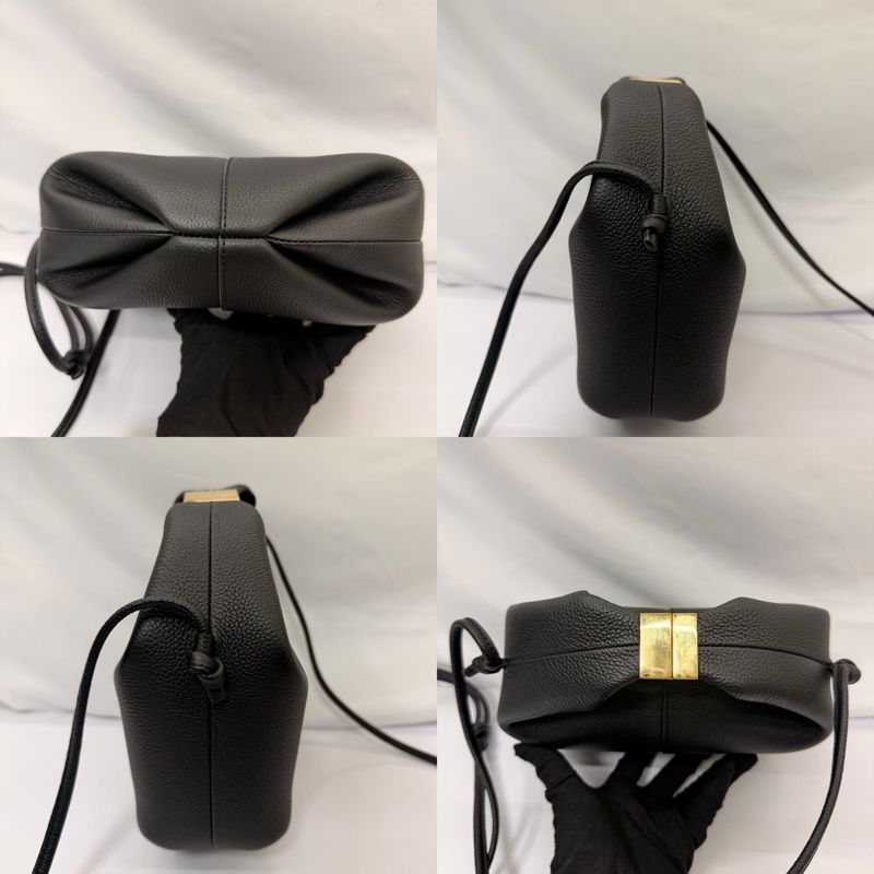 POLENE BERI 小號兩用黑色皮革包 黑色(可手提/斜背)-3