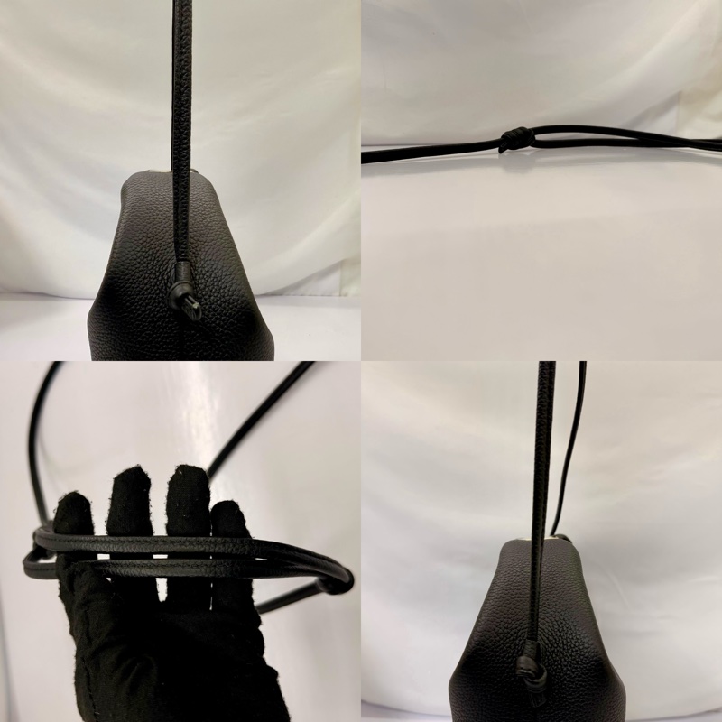 POLENE BERI 小號兩用黑色皮革包 黑色(可手提/斜背)-6