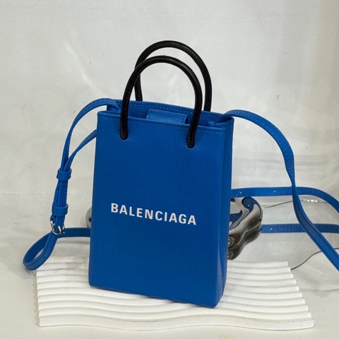 BALENCIAGA 藍拚黑手機包