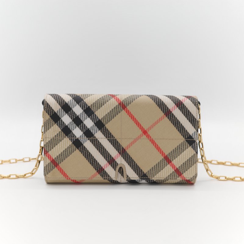 Burberry 博柏利 經典風衣格紋 鏈條包 WOC 斜挎包-1